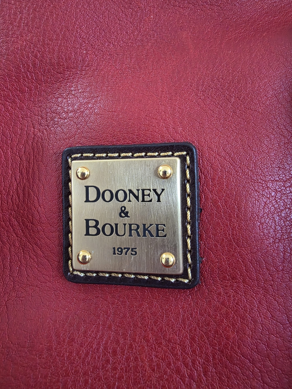 Dooney & Bourke Florentine Stanwich Satchel Red Brown Tmoro Trim NWOT - Picture 11 of 16